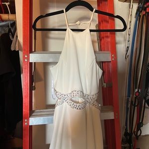 Gorgeous Size 5/6 Windsor Homecoming Dress - Off White with Sparkling Rhinestone